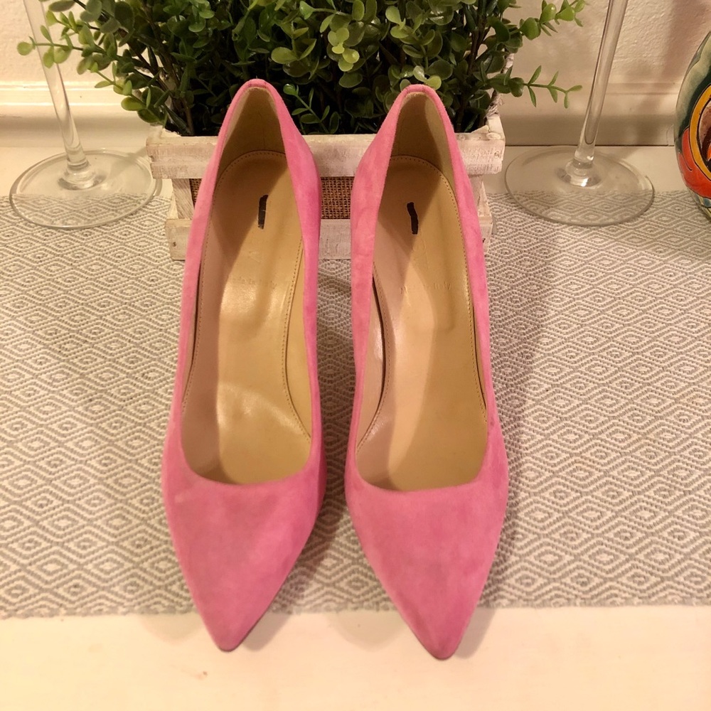 JCrew Pink Suede Heels
